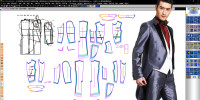 269男西装燕尾服扣式袖制版+放码