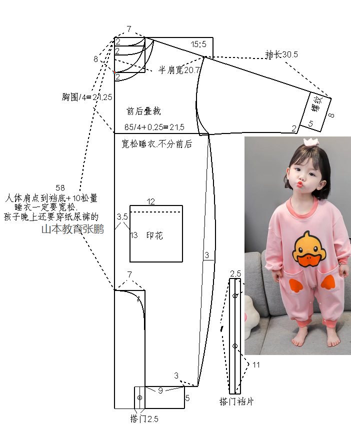 童装睡衣家居服制版连体裤纸样511.png