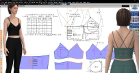 1114瑜伽服吊带背心无痕内衣打版纸样