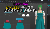 104STYLE3D开始菜单-编辑板片右键-边缘对称