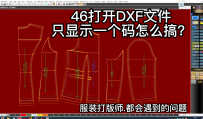 46打开DXF文件只显示一个码怎么搞？