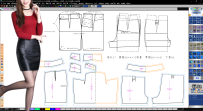 30-34皮裙加安全裤里布内裤制版+放码