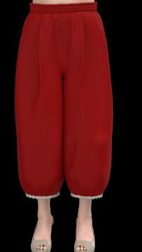 58宽松O型花苞裤